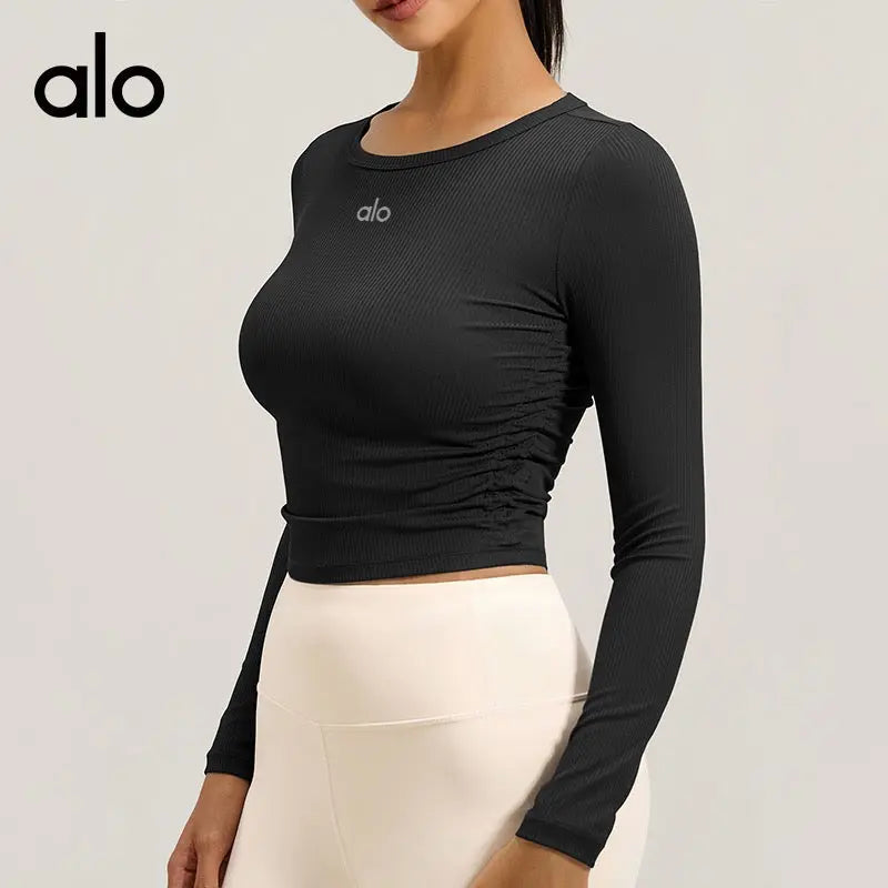 Ensemble ALO Legging Taille Haute & Top Noir ALO – Blanc Alo