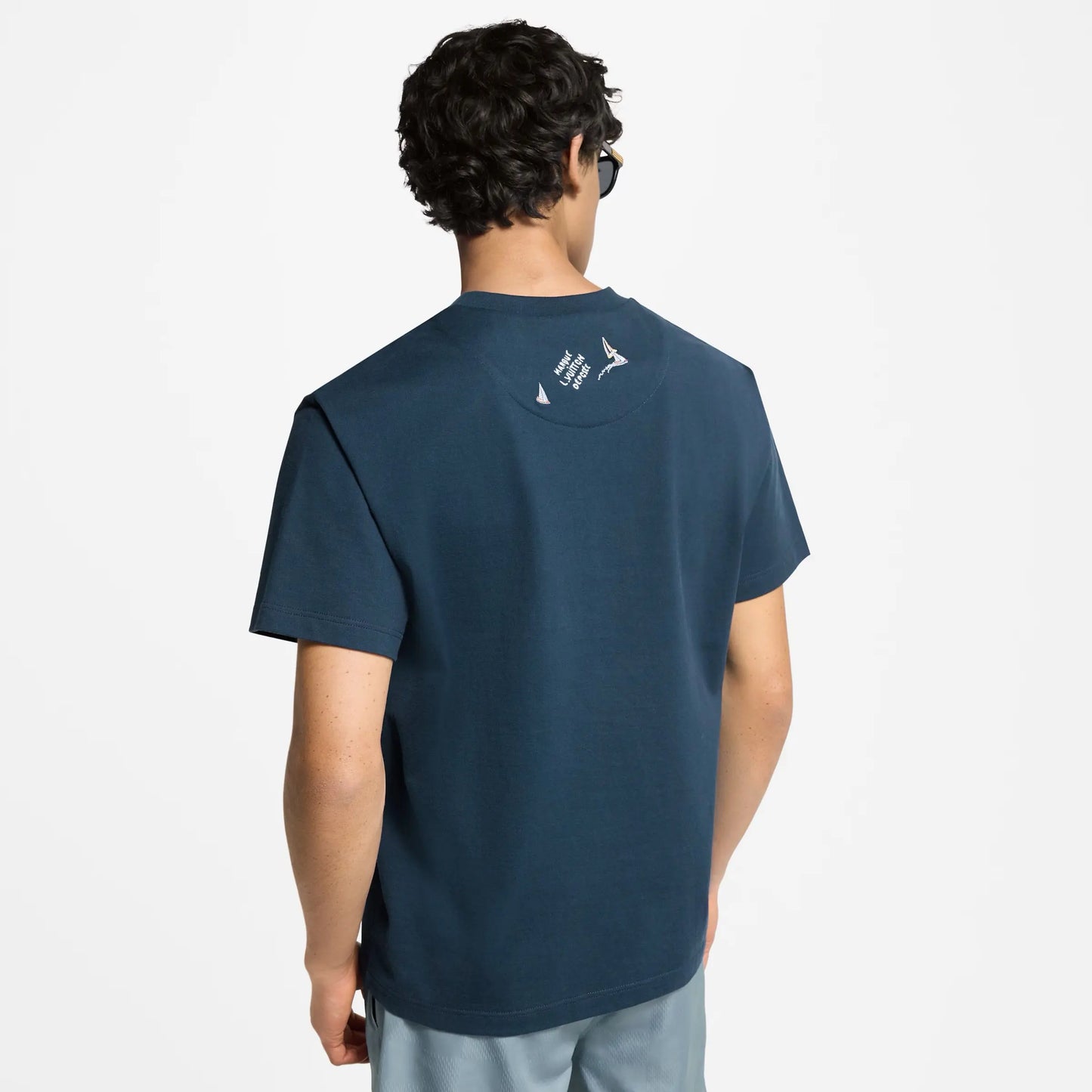 Tee-shirt en coton brodé Louis vuitton