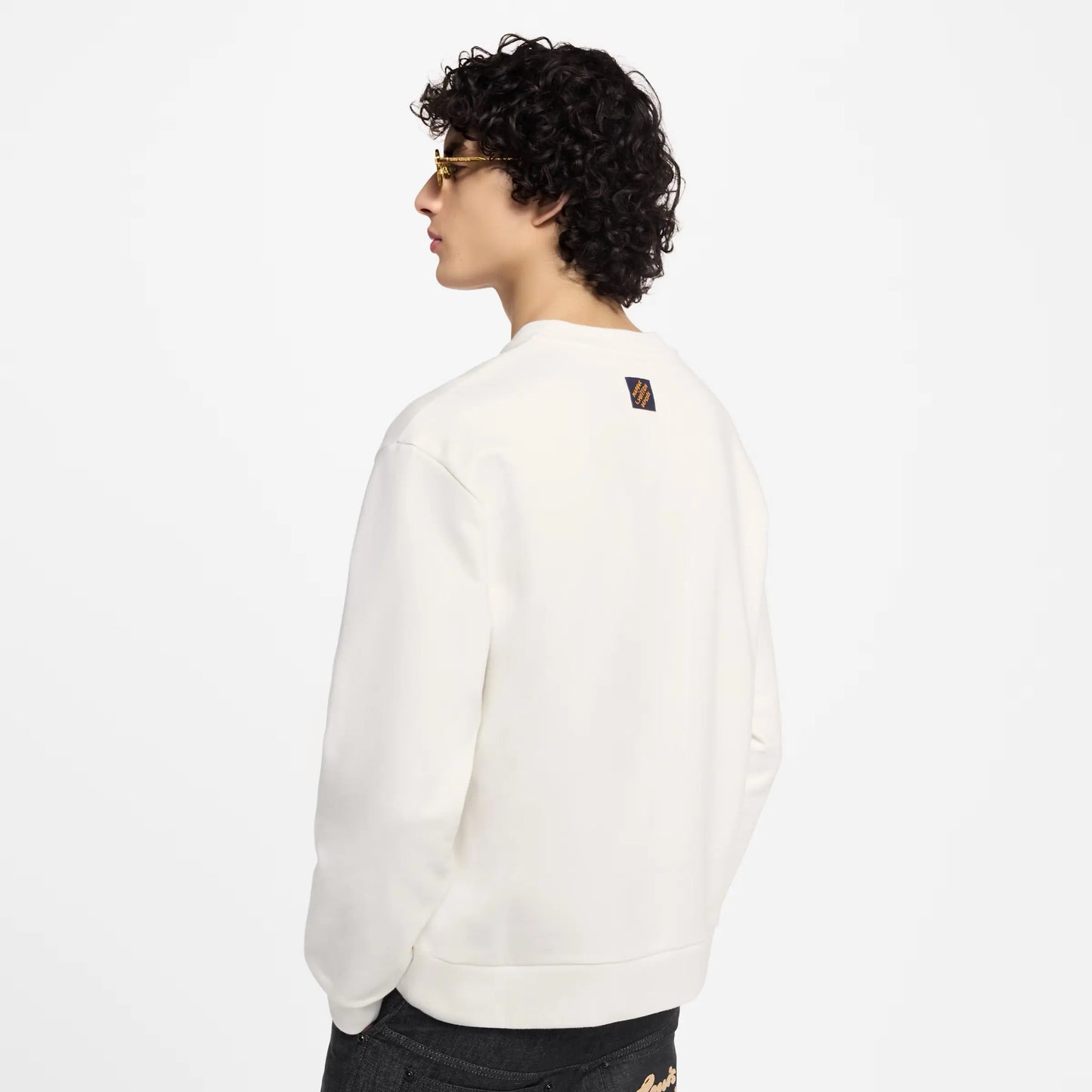 Tee-shirt manches longues à signature brodée