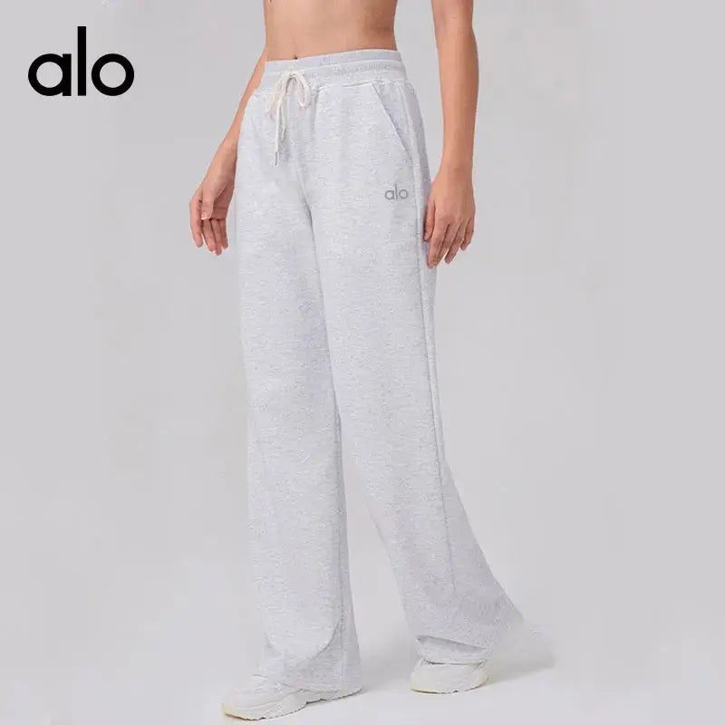 Ensemble sweat zippé et pantalon large ALO – Gris Alo