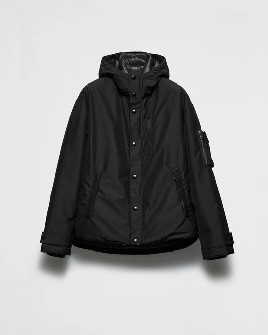 Doudoune à capuche en tissu technique