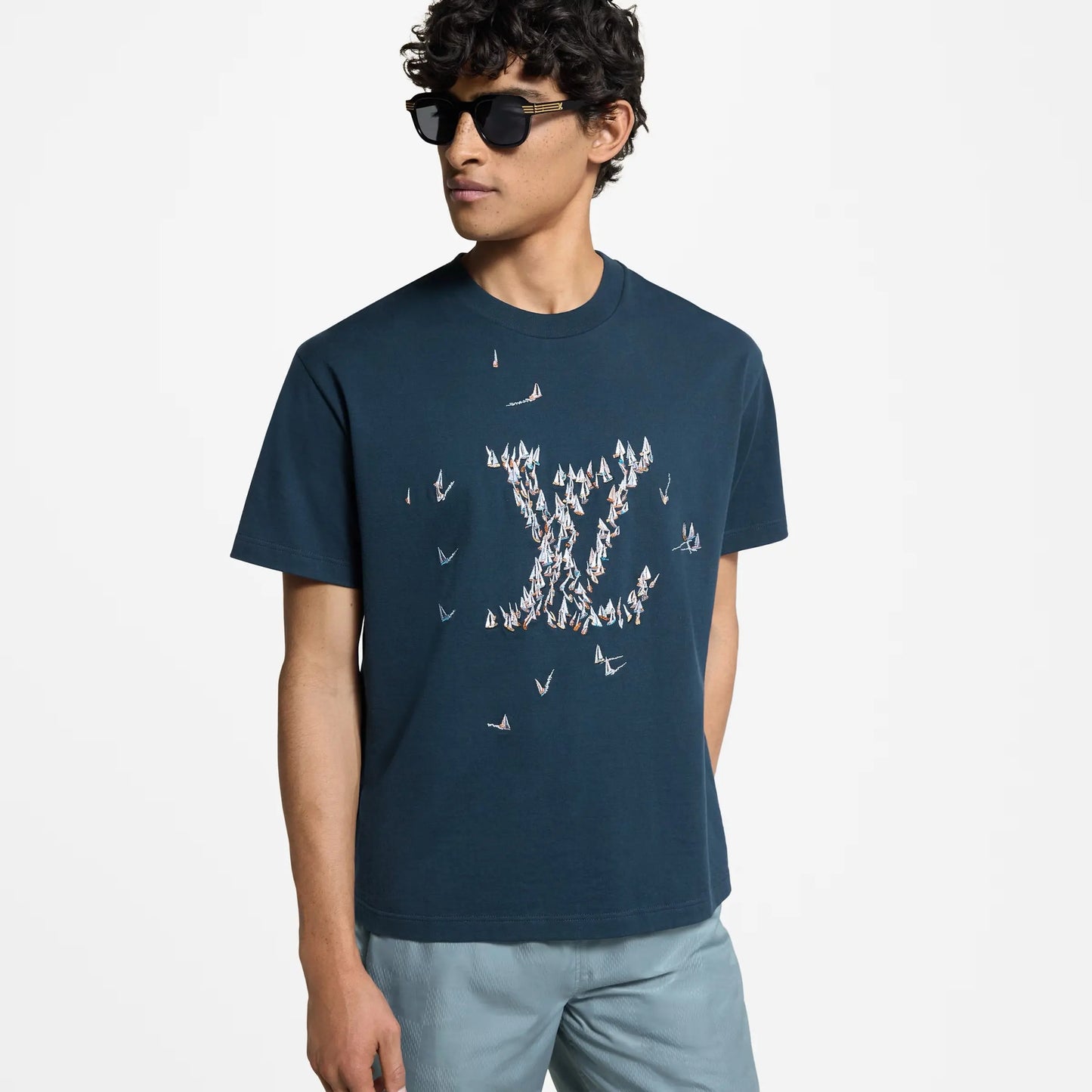 Tee-shirt en coton brodé
