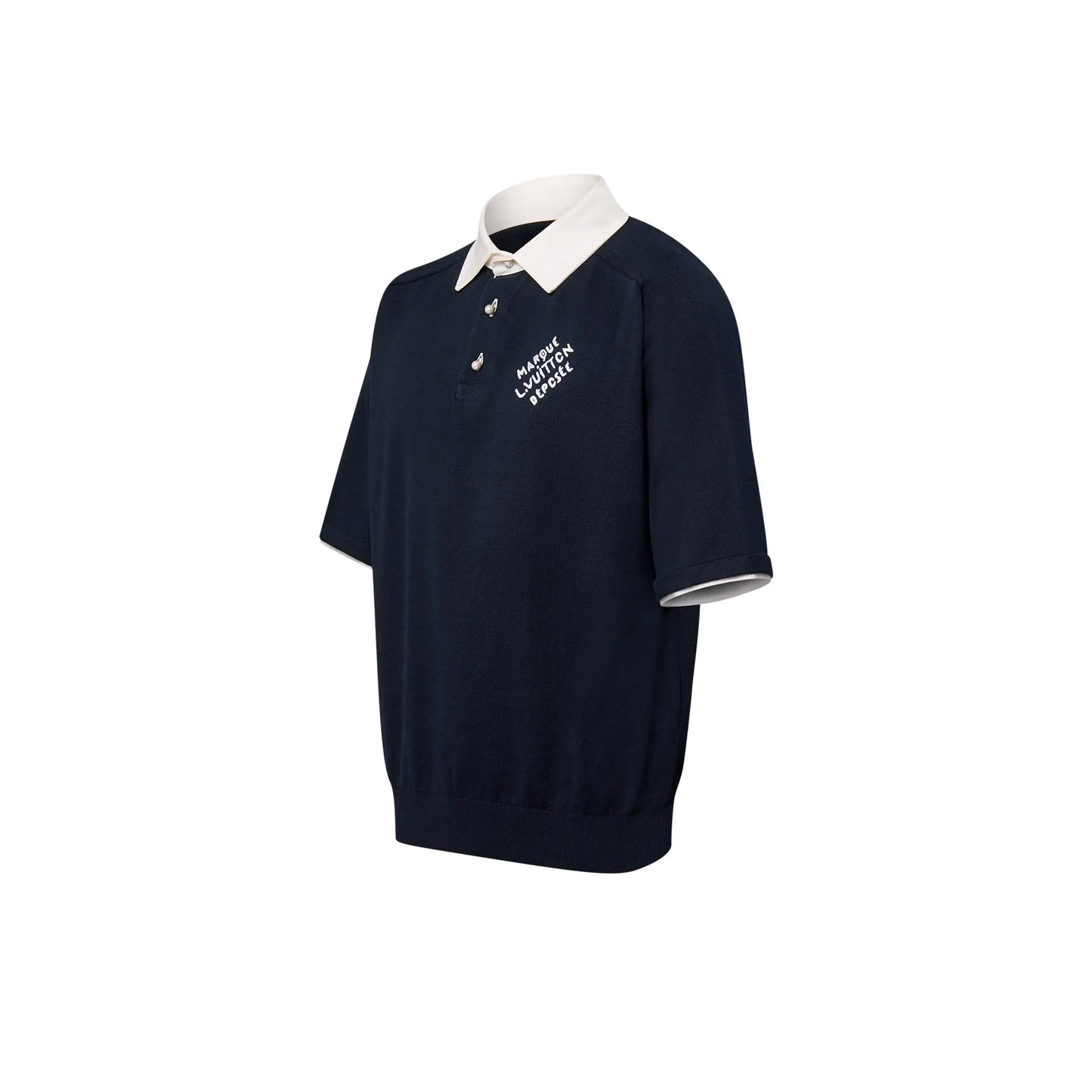 Polo manches courtes brodé en coton mélangé