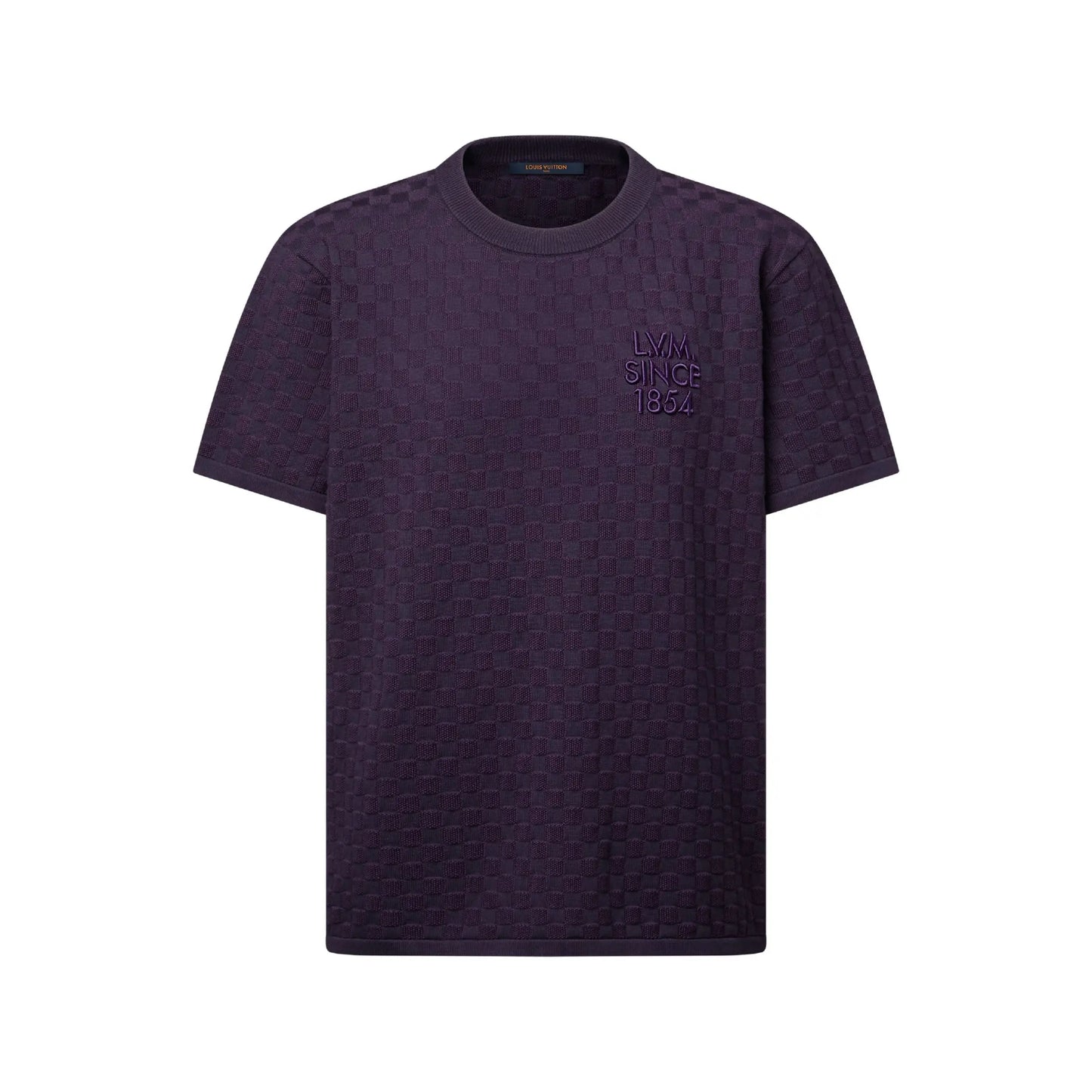 Tee-shirt en maille jacquard Damier Louis vuitton
