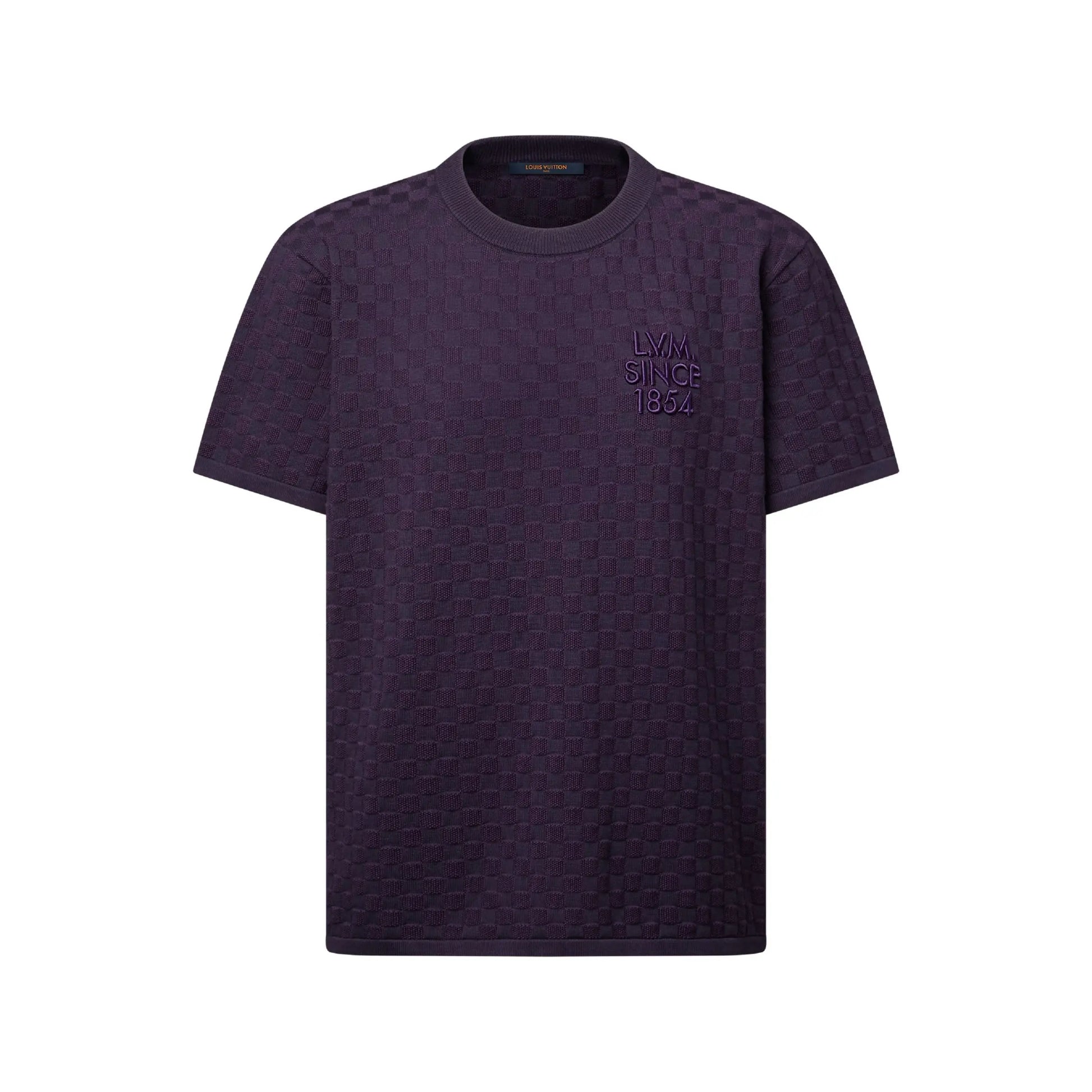 Tee-shirt en maille jacquard Damier Louis vuitton