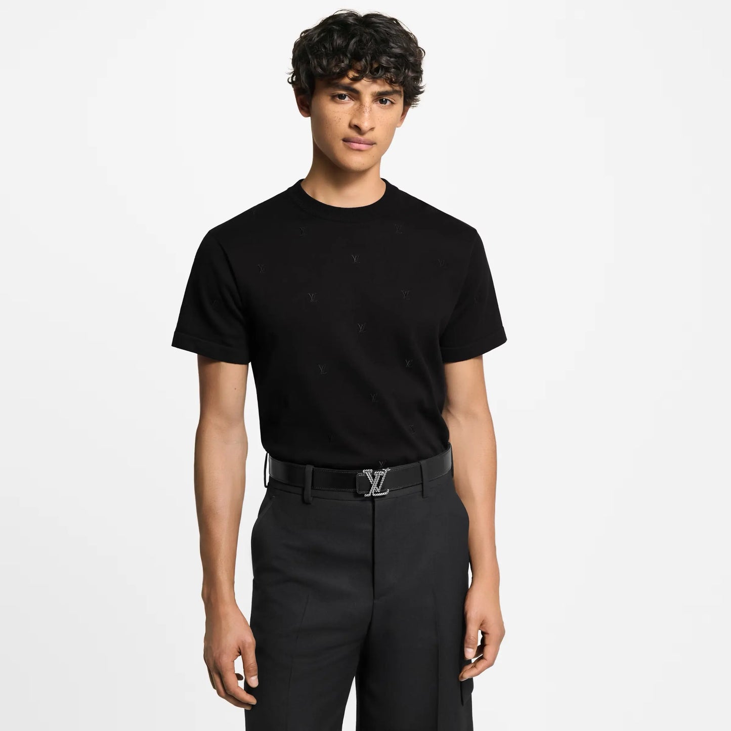 Tee-shirt manches courtes brodé LV Blason